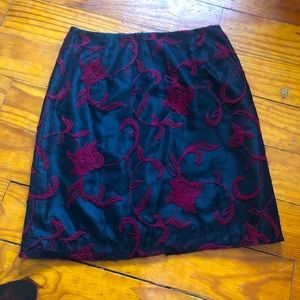 EUC VTG Embroidered Zoë Ltd Formal Skirt